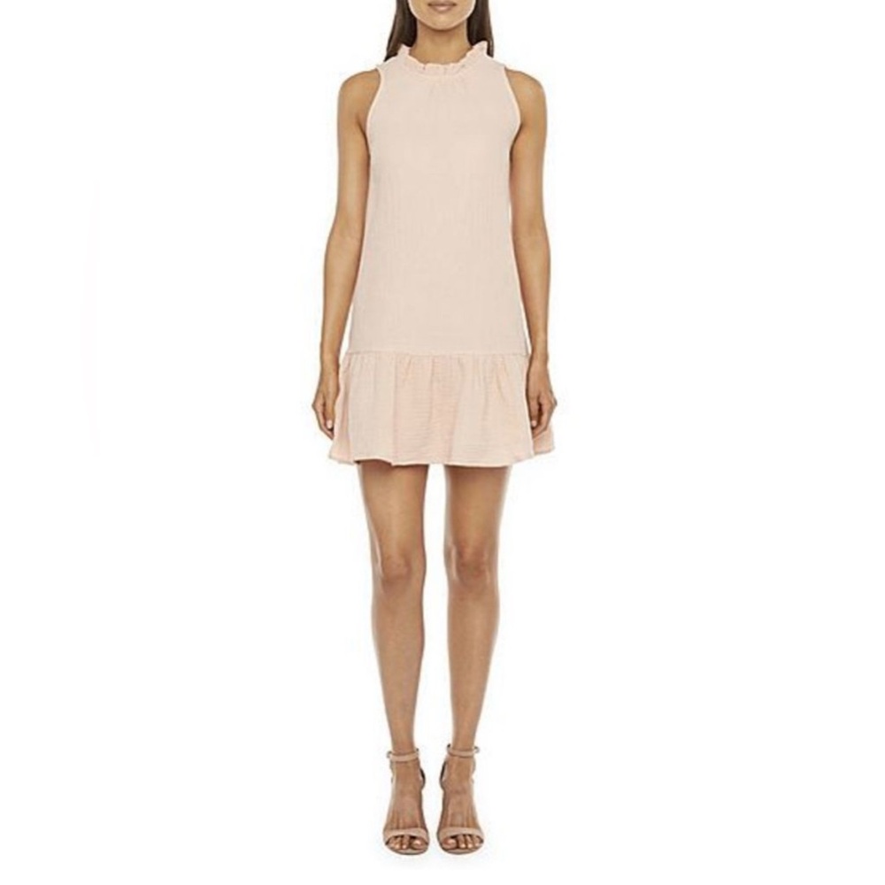 Ronni Nicole Sorbet Sleeveless‎ Coral Shift Dress Size Medium